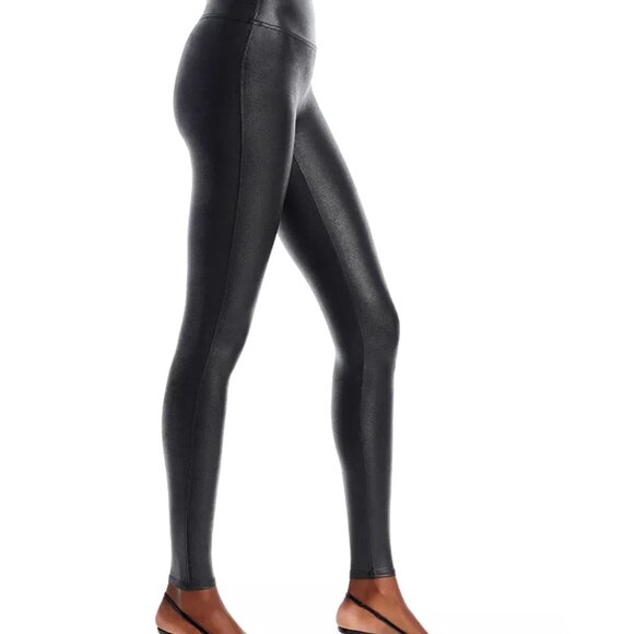 NWT SPANX Shaping Faux Leather Leggings Pants Spanx Shapewear - Picture 5 of 9